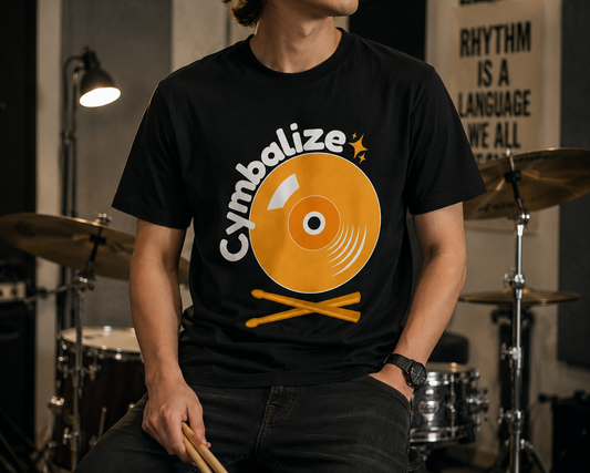 Cymbalize™ - Drummer Tee - Black