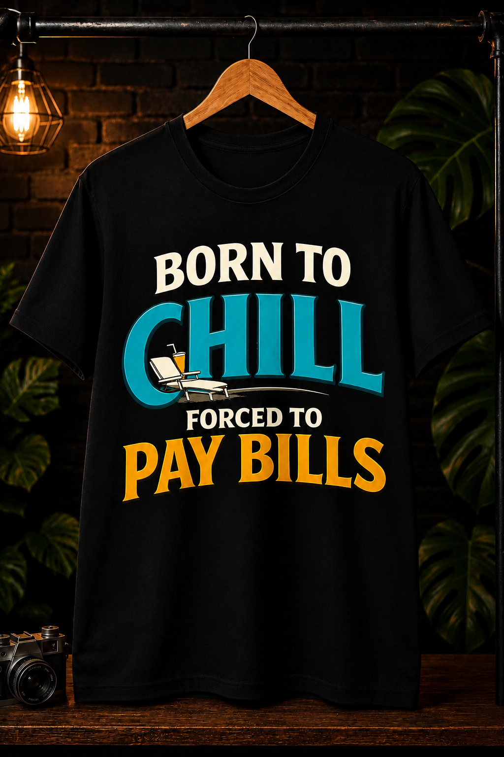 Born To Chill, Forced To Pay Bills™ - T-Shirt - Black