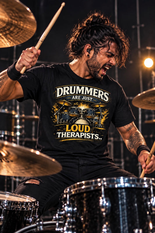Drummers Are Just Loud Therapists™ - Drummer Tee