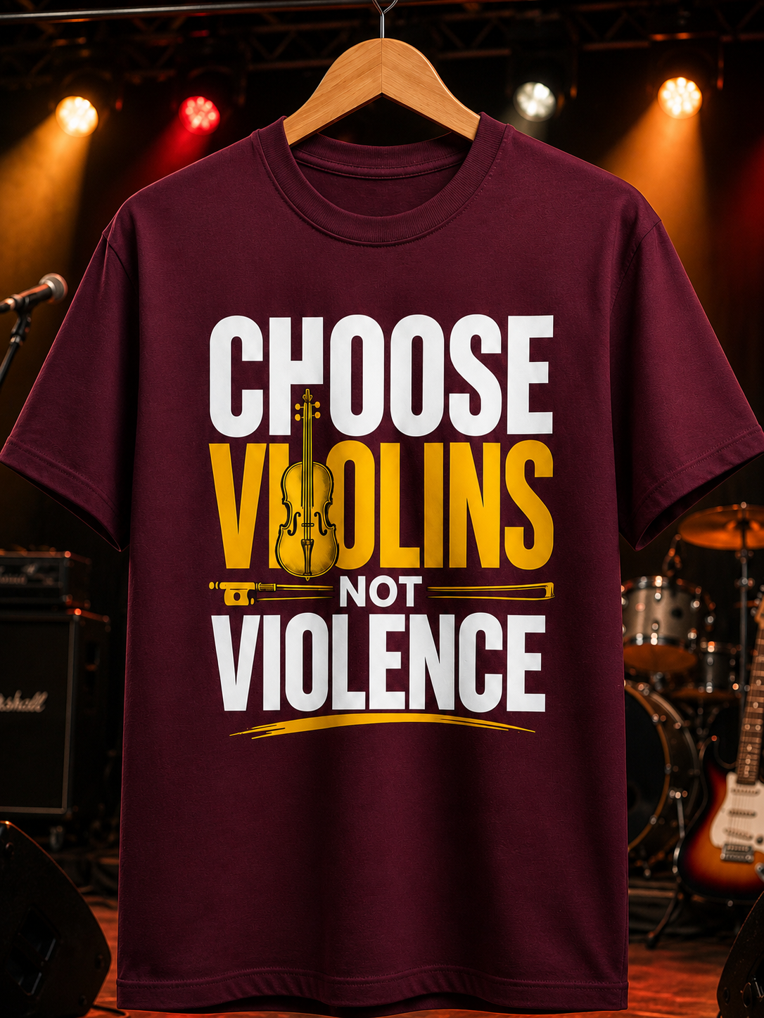 Choose Violins Not Violence™ - Music Tee 🎻
