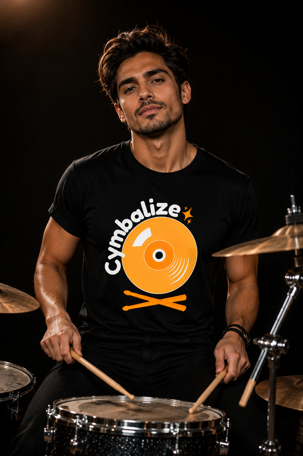 Cymbalize™ - Drummer Tee - Black