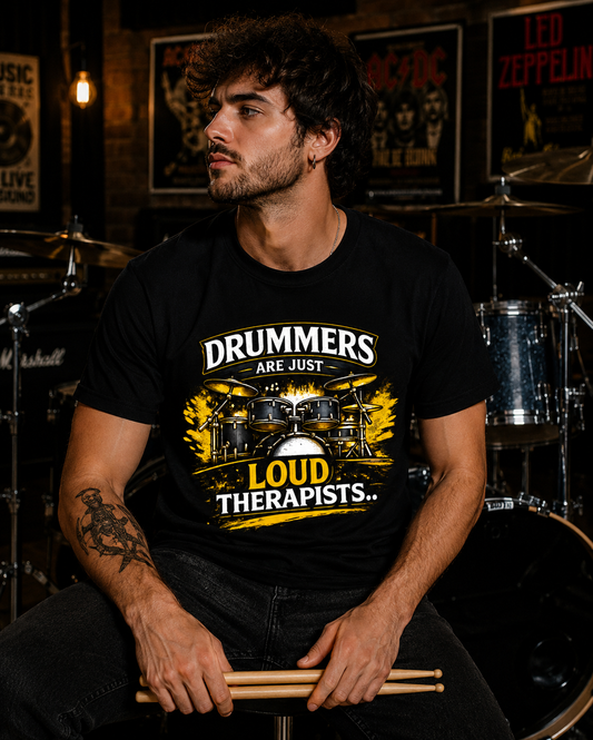 Drummers Are Just Loud Therapists™ - Unisex Classic Crew T-Shirt