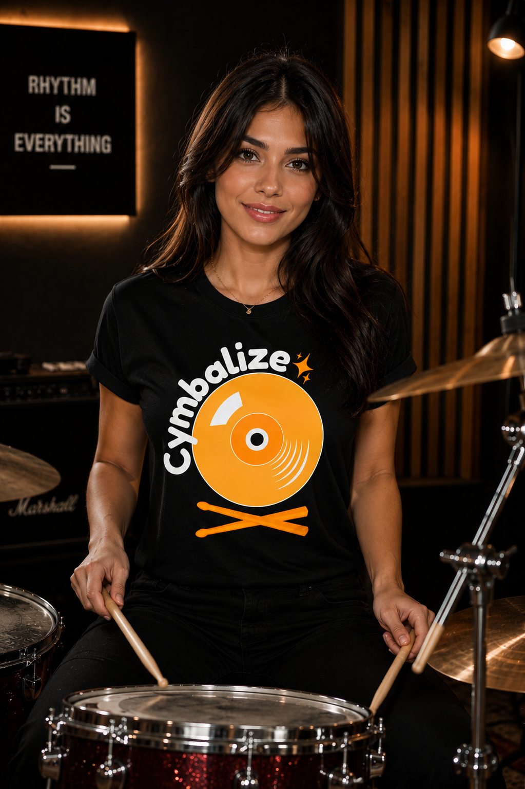 Cymbalize™ - Drummer Tee - Black