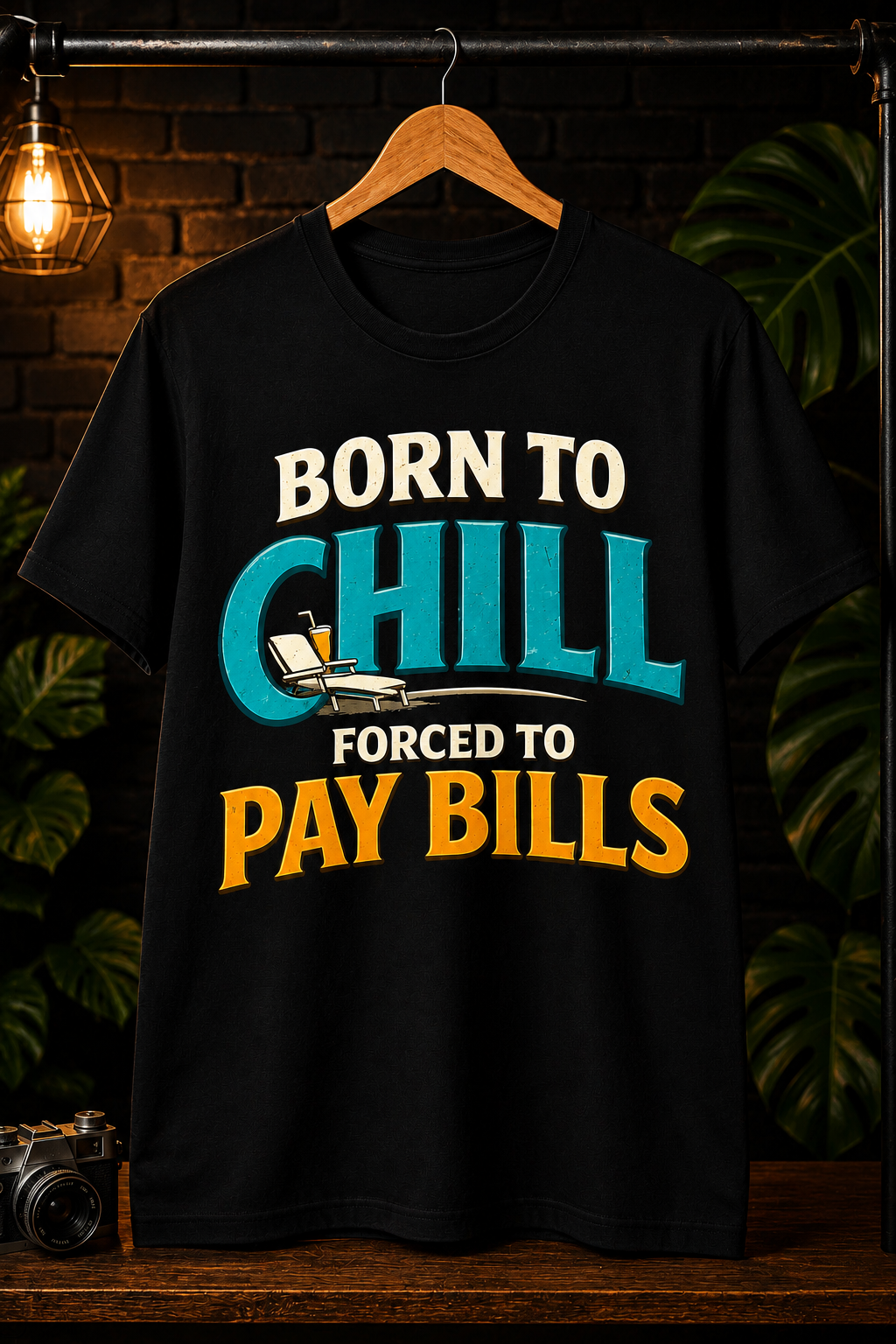 Born To Chill, Forced To Pay Bills™ - T-Shirt - Black