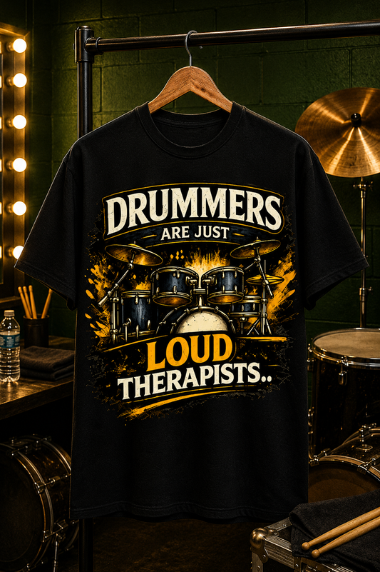 Drummers Are Just Loud Therapists™ - Unisex Classic Crew T-Shirt