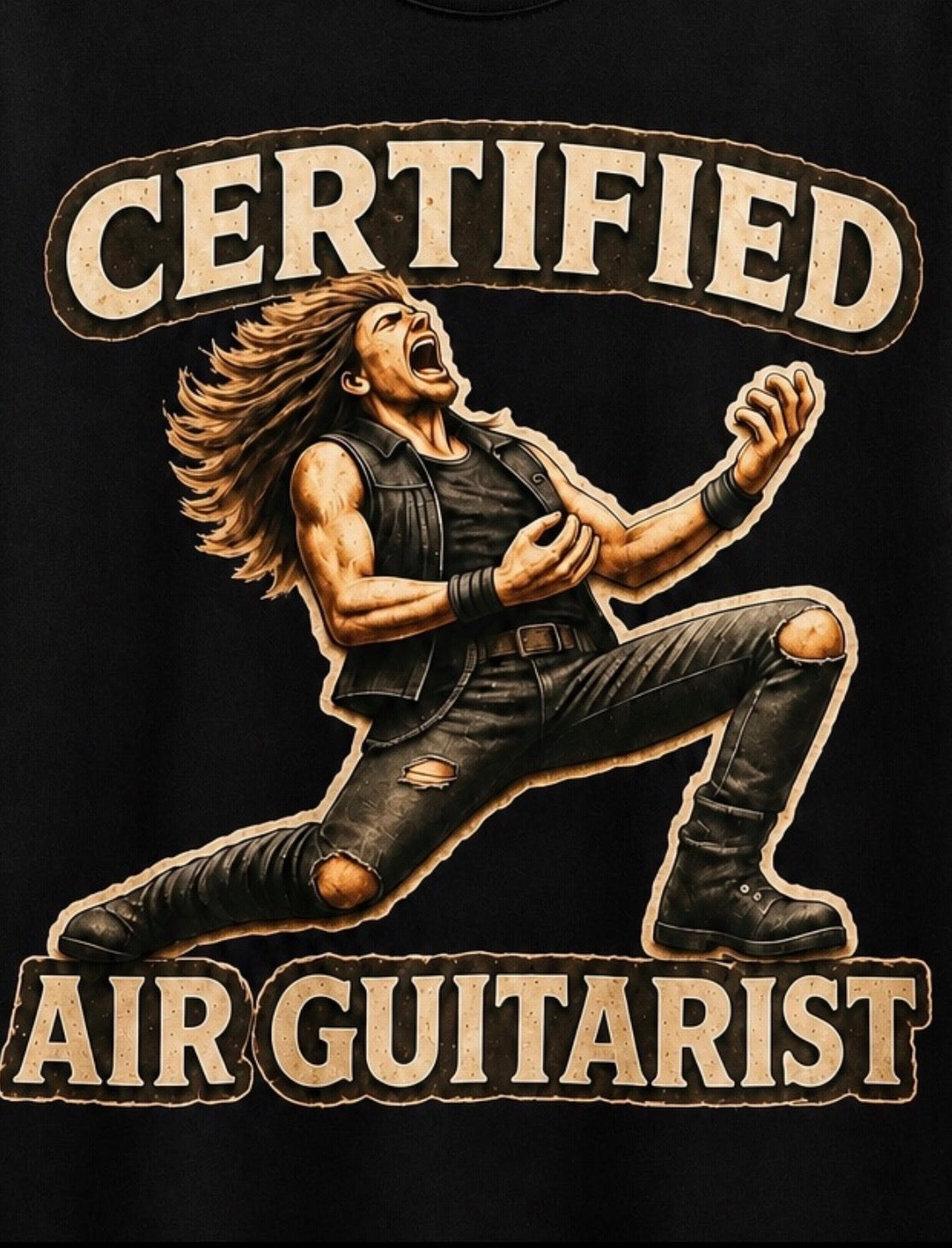 Certified Air Guitarist™ - For Imaginary Guitar Heroes