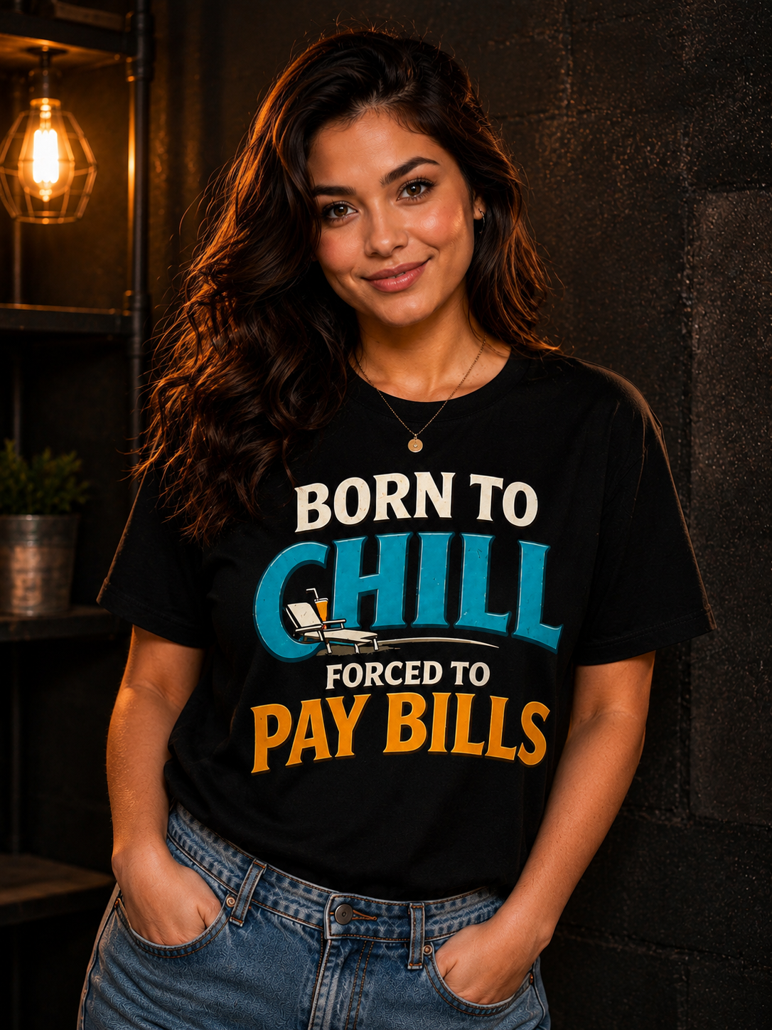 Born To Chill, Forced To Pay Bills™ - T-Shirt - Black