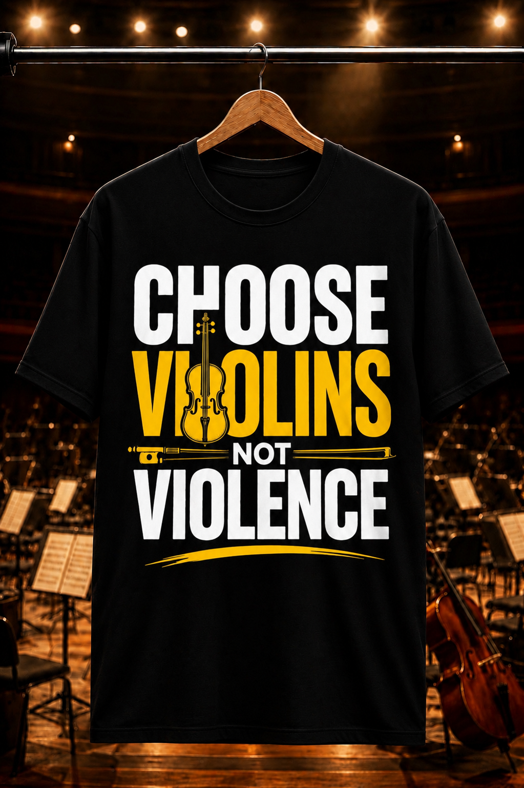 Choose Violins Not Violence™ - Music Tee 🎻