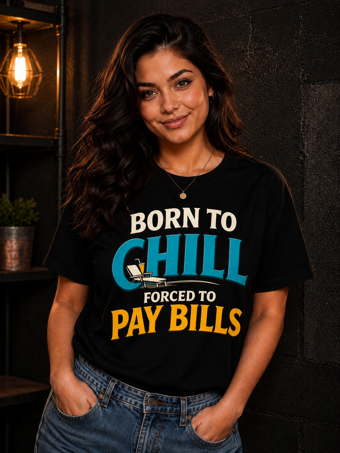 Born To Chill, Forced To Pay Bills™ - T-Shirt - Black