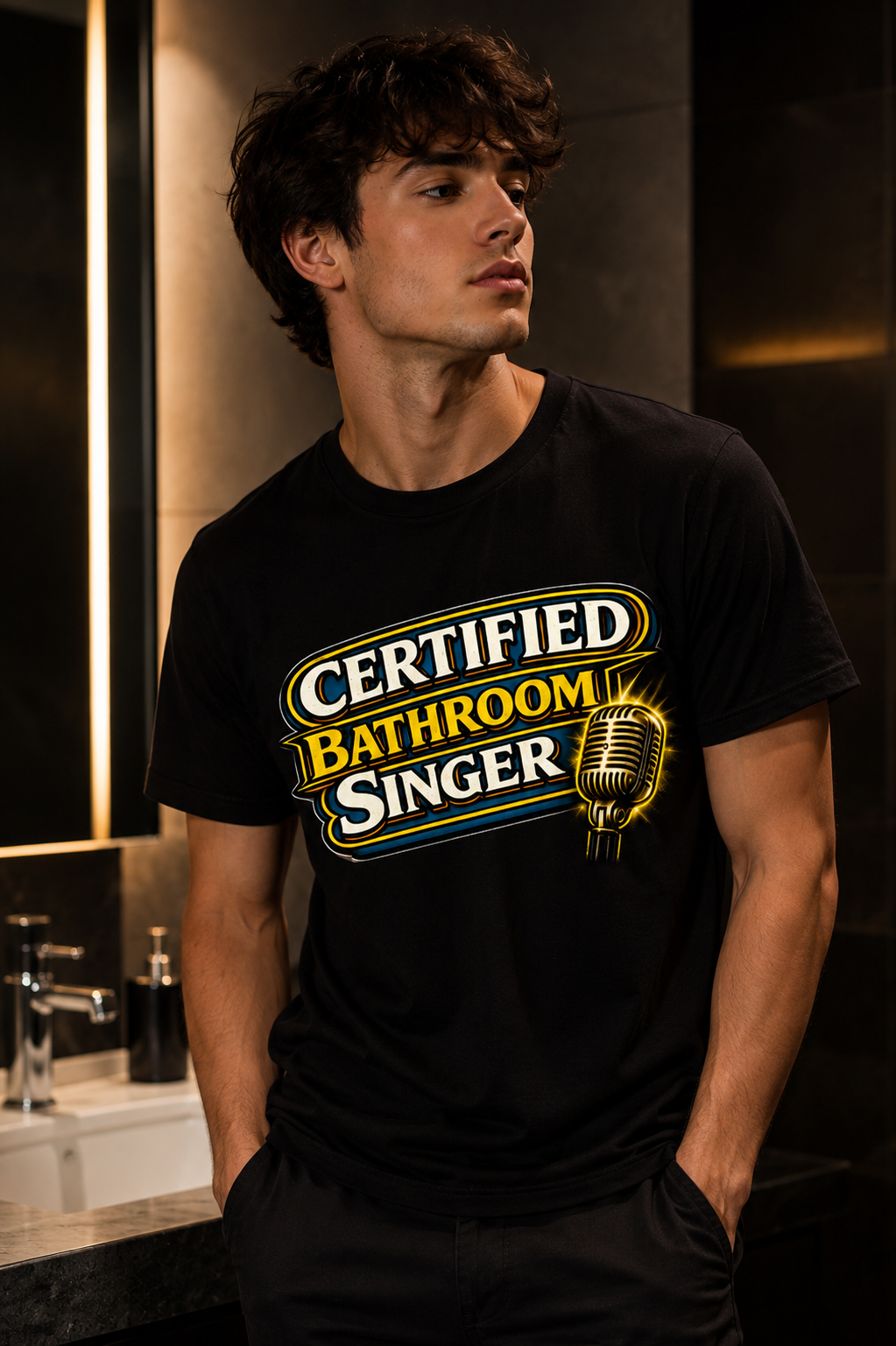 Certified Bathroom Singer™ - T-Shirt - Black