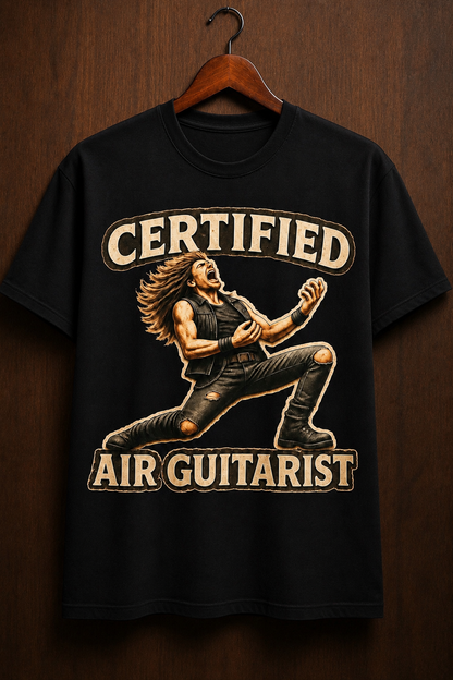 Certified Air Guitarist™ - For Imaginary Guitar Heroes