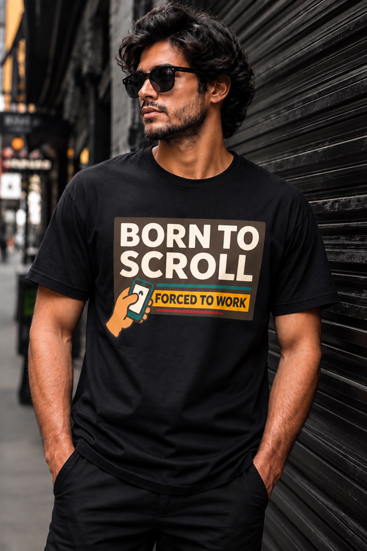 Born To Scroll, Forced To Work™ - Doomscroll Tee