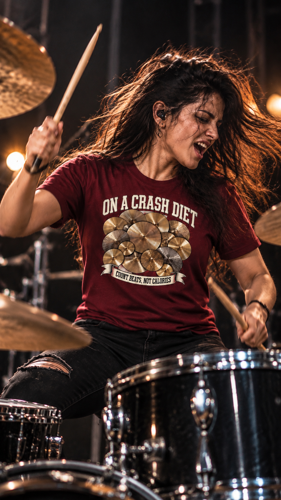 On A Crash Diet™ - Drummer Tee