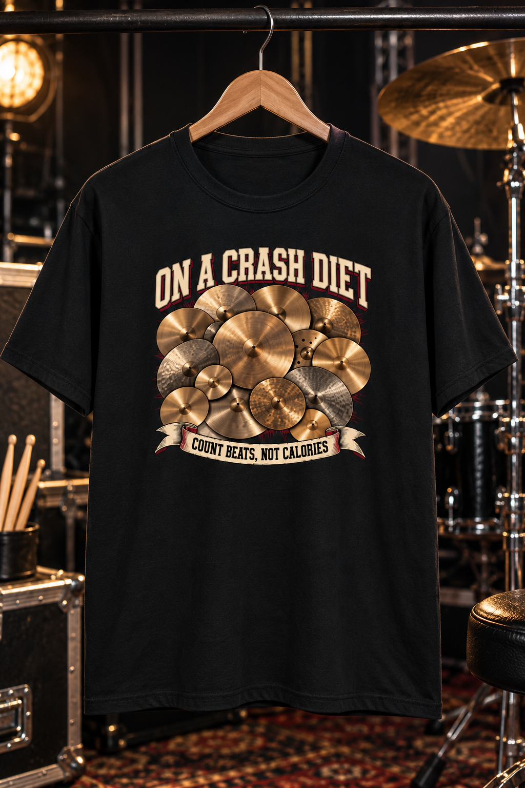 On A Crash Diet™ - Drummer Tee