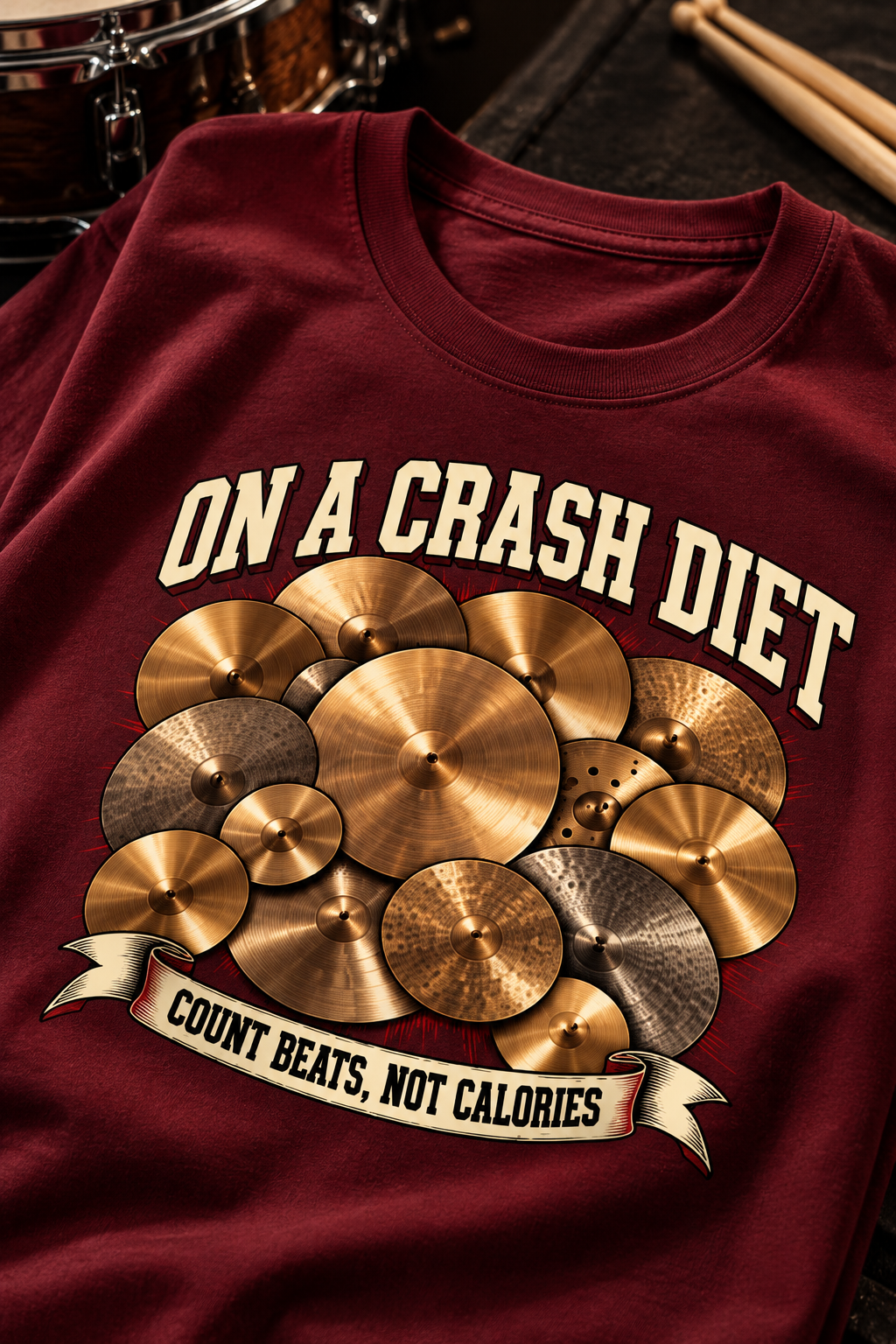 On A Crash Diet™ - Drummer Tee